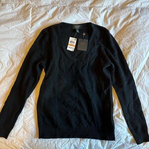 NWT Black Charter Club 100% Cashmere Sweater size small